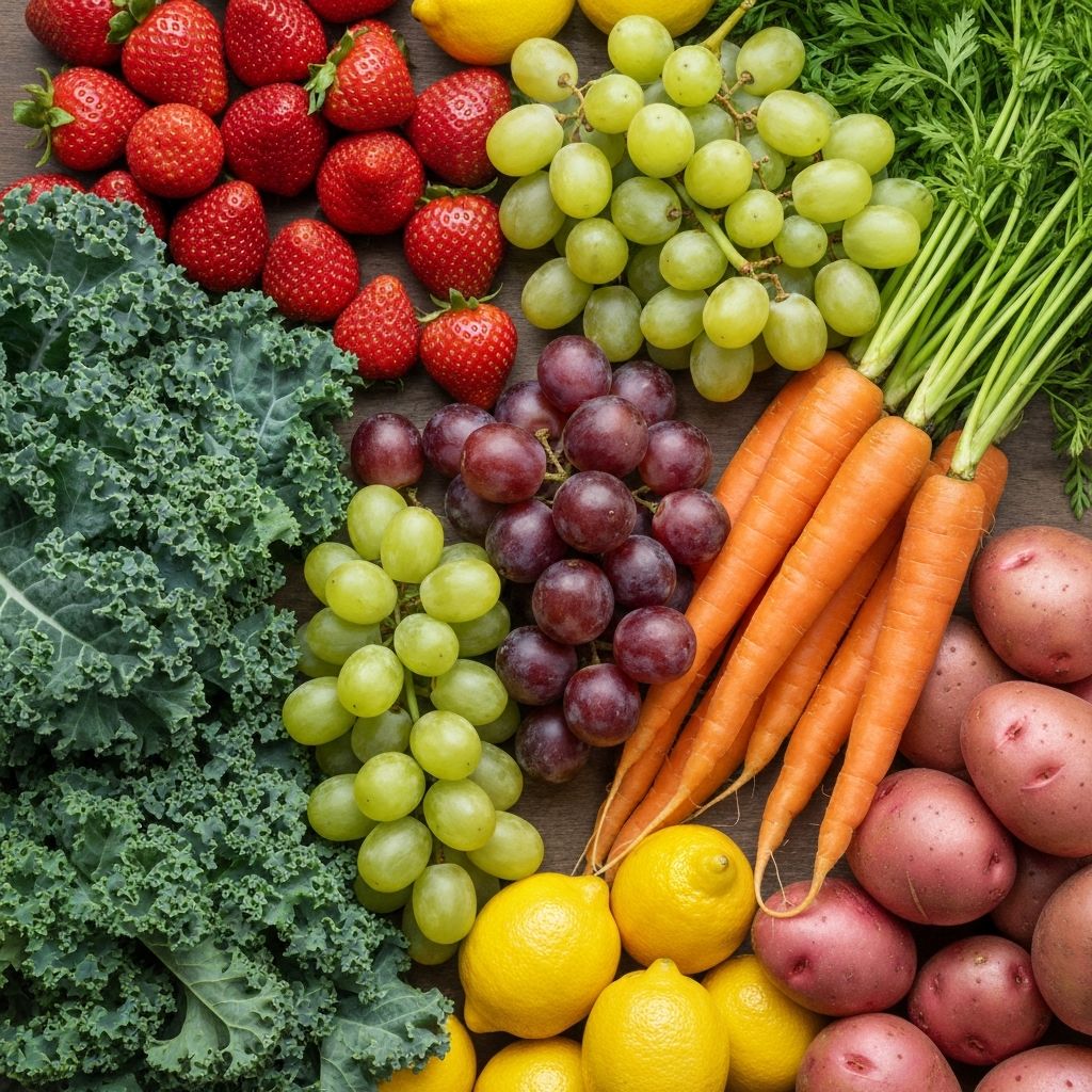 Fresh fruits and vegetables